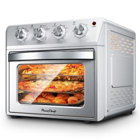 27.5QT 6-in-1 Air Fryer Toaster Oven, 6-Slice, Countertop Convection Oven, Air Frying, Baking, Roasting, Broiling & Grilling, 1600W, Sliver, Amazon Re