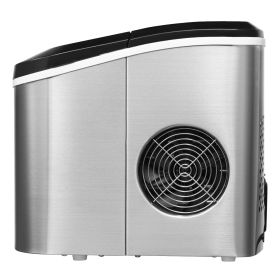 Countertop Ice Maker, 9 Cubes Ready in 6 Mins, 33lbs in 24Hrs, Self-Cleaning Portable Ice Maker with Ice Scoop and Basket