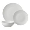 12-Piece White Stoneware Dinnerware Set â€“ Glazed Finish, Service for 4, Dishwasher & Microwave Safe