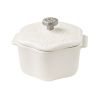 Stoneware 2 Cup Snowflake Cocotte with Lid, White