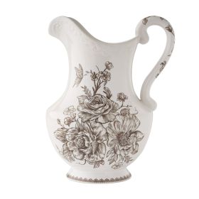 Agatha Stoneware 2-Quart Pitcher, Brown