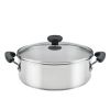 SureSteel 4 Quart Brushed Stainless Steel Dutch Oven / Stockpot with Glass Lid, Induction Compatible, Dishwasher Safe, Metal Utensil Safe