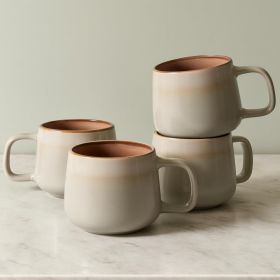 Large Ceramic Coffee Mugs Set of 4 | 16 oz Stoneware Coffee Cups | Lead-Free