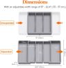 Utensil Organizer for Kitchen Drawers, Expandable Cooking Utensil Tray, Adjustable Cutlery Silverware Flatware Holder
