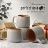 Large Ceramic Coffee Mugs Set of 4 | 16 oz Stoneware Coffee Cups | Lead-Free