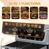 Dual Basket Air Fryer Oven, Digital Control, Clear-View Window, Versatile Air Fryer for Roasting, Baking, Reheating Healthy Meals