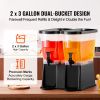 Beverage Dispenser, 3 Gallon x 2 Drink Dispensers for Parties, Plastic Juice Dispenser with Stand Spigot Lid, Iced Tea Lemonade Juice Water Dispenser
