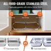 Chafing Dish Buffet Set, 8 Qt 6 Pack, Stainless Chafer with 6 Full Size Pans