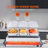 Electric Buffet Server & Food Warmer, 25.6" x 15" Portable Stainless Steel Chafing Dish Set with Temp Control & Oven-Safe Pan, Perfect for Catering