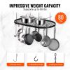 Hanging Pot Rack, 32 inch Hanging Pot Rack Ceiling Mount, Ceiling Pot Rack with 12 S Hooks, 80 lbs Loading Weight, Ideal for Home, Restaurant