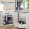 Pots and Pans Organizer under Cabinet 14.55 Height, Adjustable 8-Tier Pot Organizers inside Cabinet