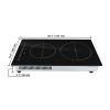 Electric Cooktop, 2 Burners, 12'' Induction Stove Top, Built-in Magnetic Cooktop 3000W, 9 Heating Level Multifunctional Burner