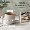 Small Ceramic Coffee Mugs Set of 4 | 8 oz Stoneware Coffee Cups | Lead-Free