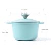 HAWOK Enameled Cast Iron Dutch Oven 1.5-Quart Green