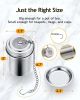 2 Pack Tea Infuser, Extra Fine Mesh Tea Infusers for Loose Tea, 18/8 Stainless Steel Tea Strainer with Extended Chain Hook, Tea Steeper for Brew Tea