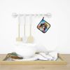 Bernese Mountain Dog Hippie Dawg Pair of Pot Holders Kitchen Heat Resistant Pot Holders Sets Oven Hot Pads for Cooking Baking BBQ, 7 1/2 x 7 1/2