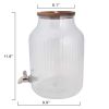 (2 pack)Plastic 2 gal Double Wall Beverage Dispenser