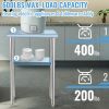 Stainless Steel Prep Table, 24 x 18 x 36 Inch, 600lbs Load Capacity Heavy Duty Metal Worktable with Adjustable Undershelf & Feet