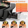 6L Electric Hot Pot with Divider 1100W Dual-Flavor Pot Shabu Shabu Pot Non-Stick with 5-Temp Control for Shabu Shabu Fondue Perfect for Family Gatheri