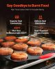 Baking Pans Set, 6-Piece, Nonstick Carbon Steel Cookware Sheets & Trays, Stackable Kitchen Oven Bakeware Cooking Sets with Silicone Handles