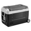 Car Refrigerator, DC 12/24V AC100-240V Compressor Electric Cooler, -4Â°F to 68Â°F Truck Refrigerator with APP Control, Wheels & Dual Zone